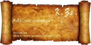 Kása Zsombor névjegykártya