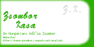 zsombor kasa business card